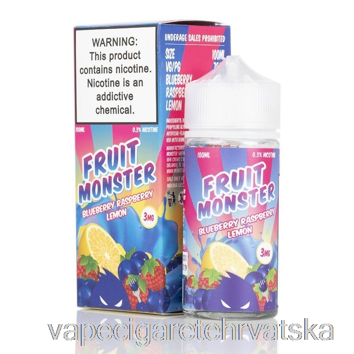 Vape Cigarete Borovnica Malina Limun - Fruit Monster - 100ml 3mg